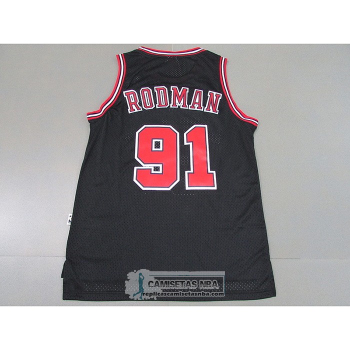Camiseta Chicago Bulls Dennis Rodman Mitchell & Ness 1997-98 Negro